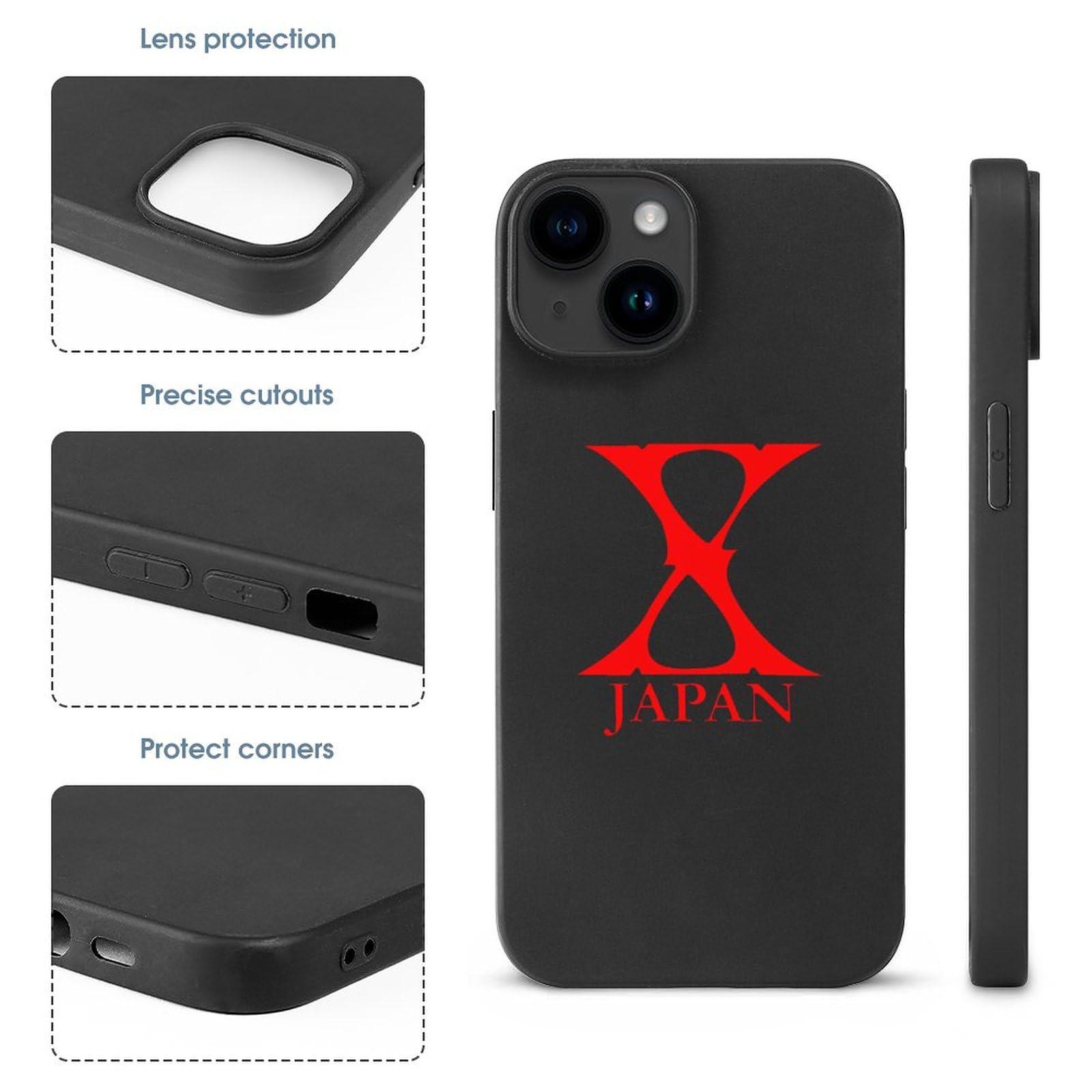 Amazon.co.jp: エックスジャパン X JAPAN iPhone 15 ケース ブラック